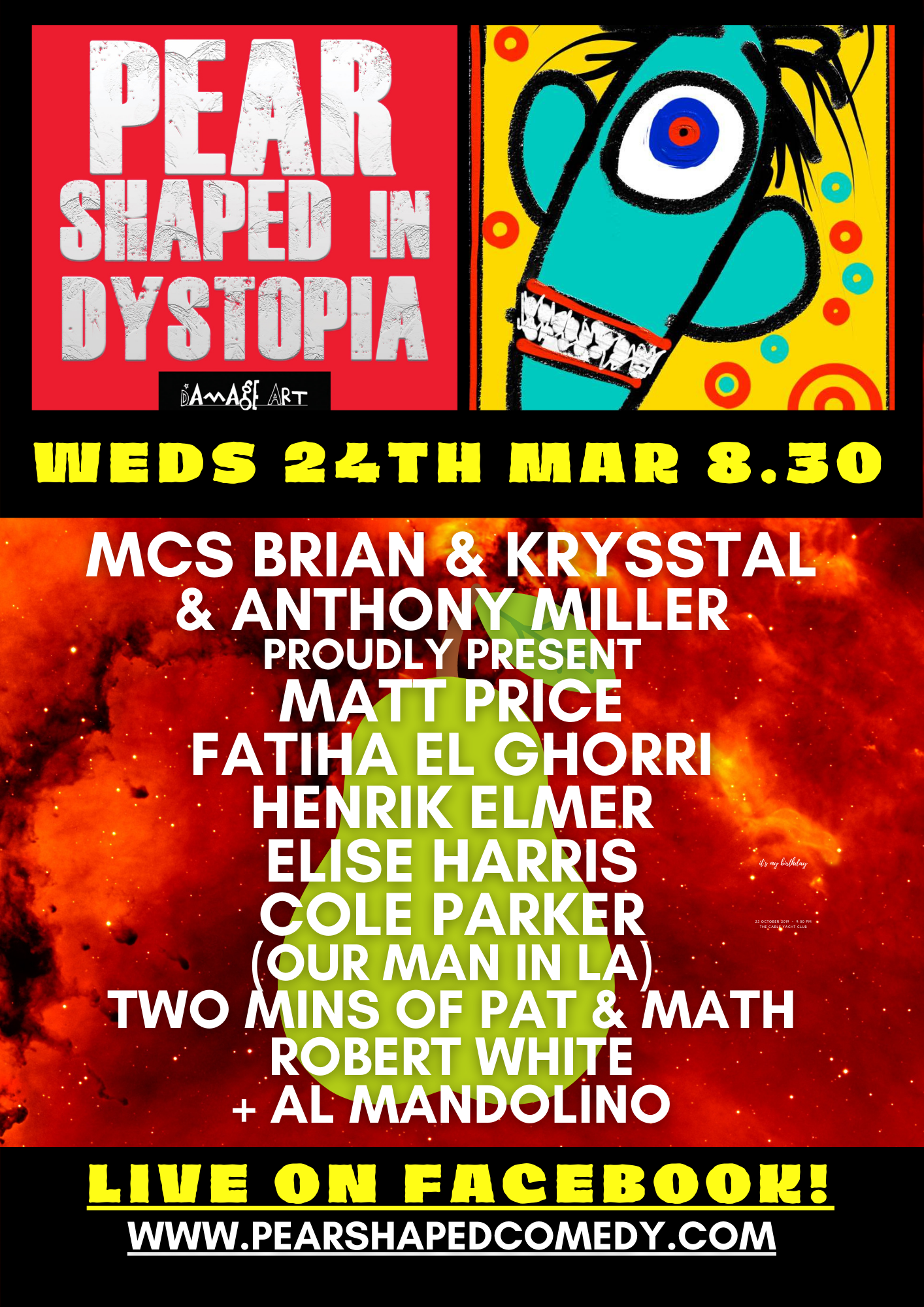 Pear Shaped in Dystopia Episode 12 Flyer